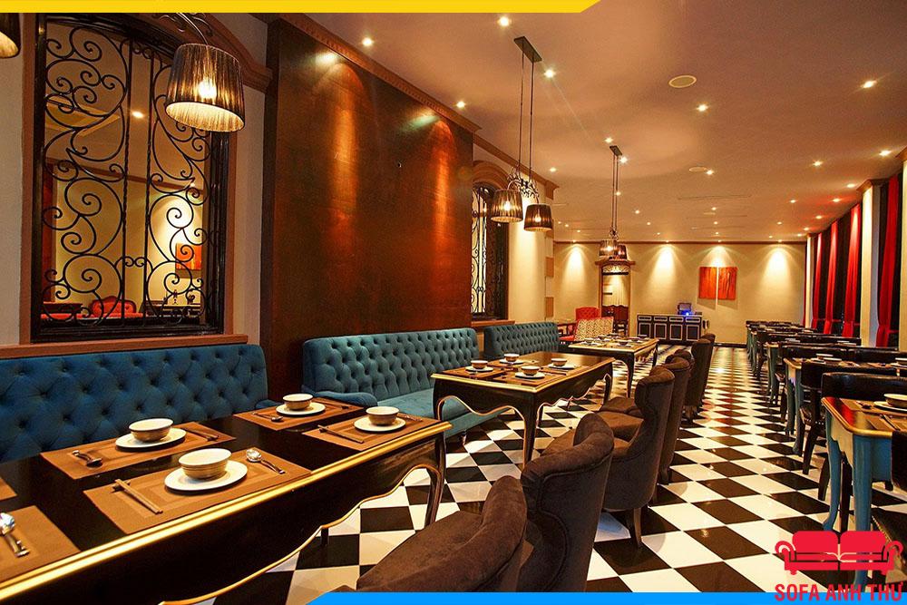 Chọn ghế sofa bài trí không gian cửa hàng đẹp sang trọng